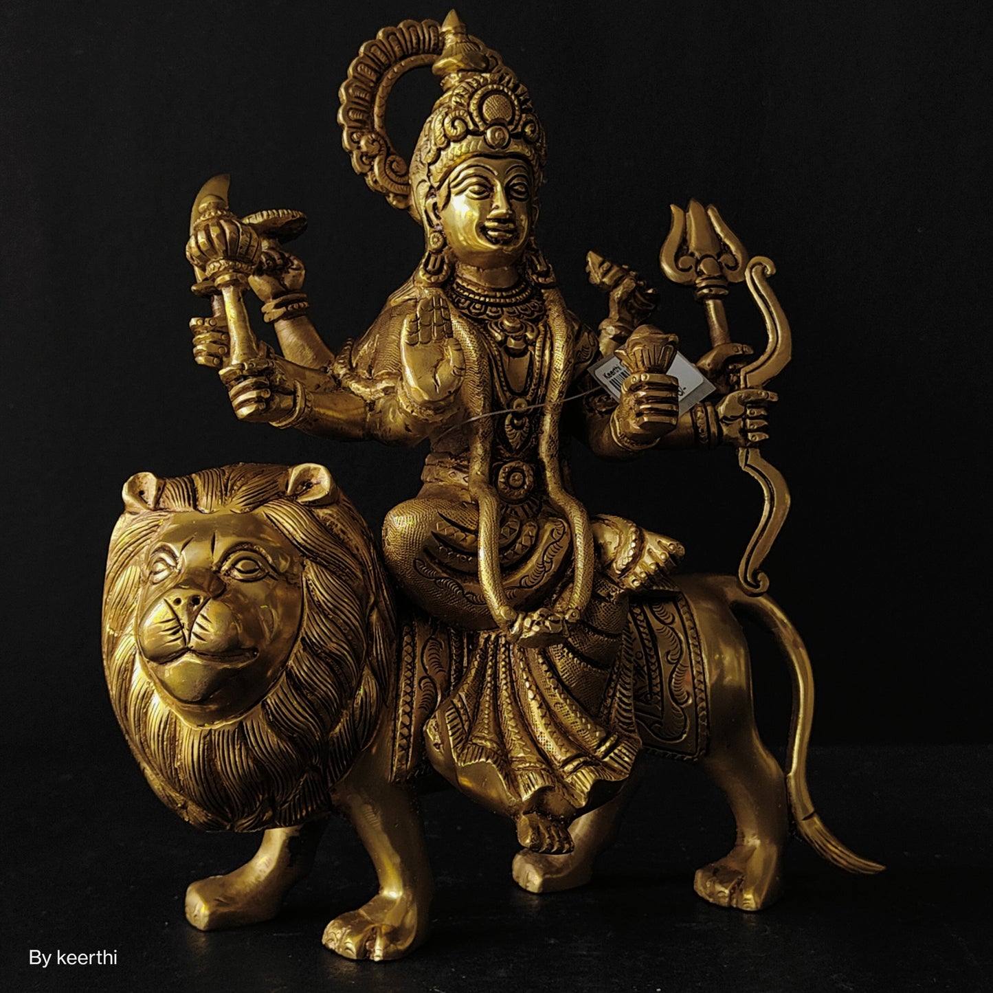 Goddess Devi Durga Maa Idol Brass Statue for Dussehra Puja Hindu Festival