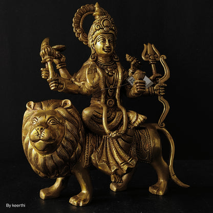 Goddess Devi Durga Maa Idol Brass Statue for Dussehra Puja Hindu Festival