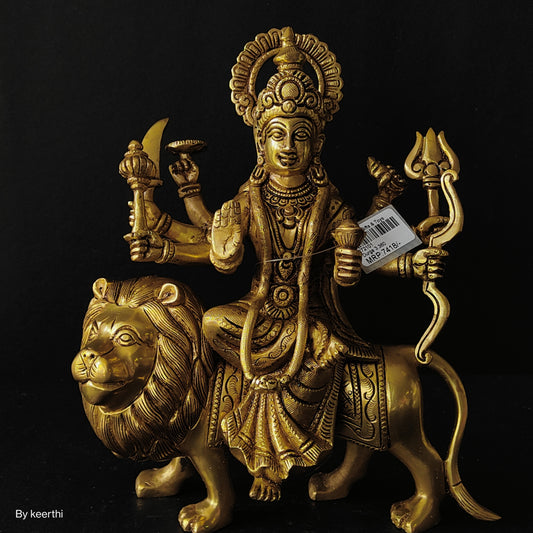 Goddess Devi Durga Maa Idol Brass Statue for Dussehra Puja Hindu Festival