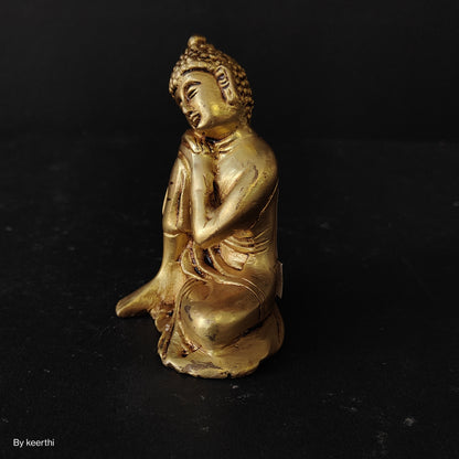 Brass Thinking Buddha Idol Decorative Tibetian Buddhism Figure