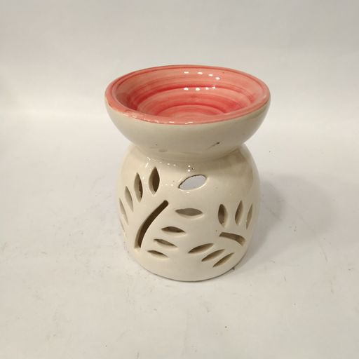 India Ceramic Aroma with top Bowl Red Color Burner for office & home