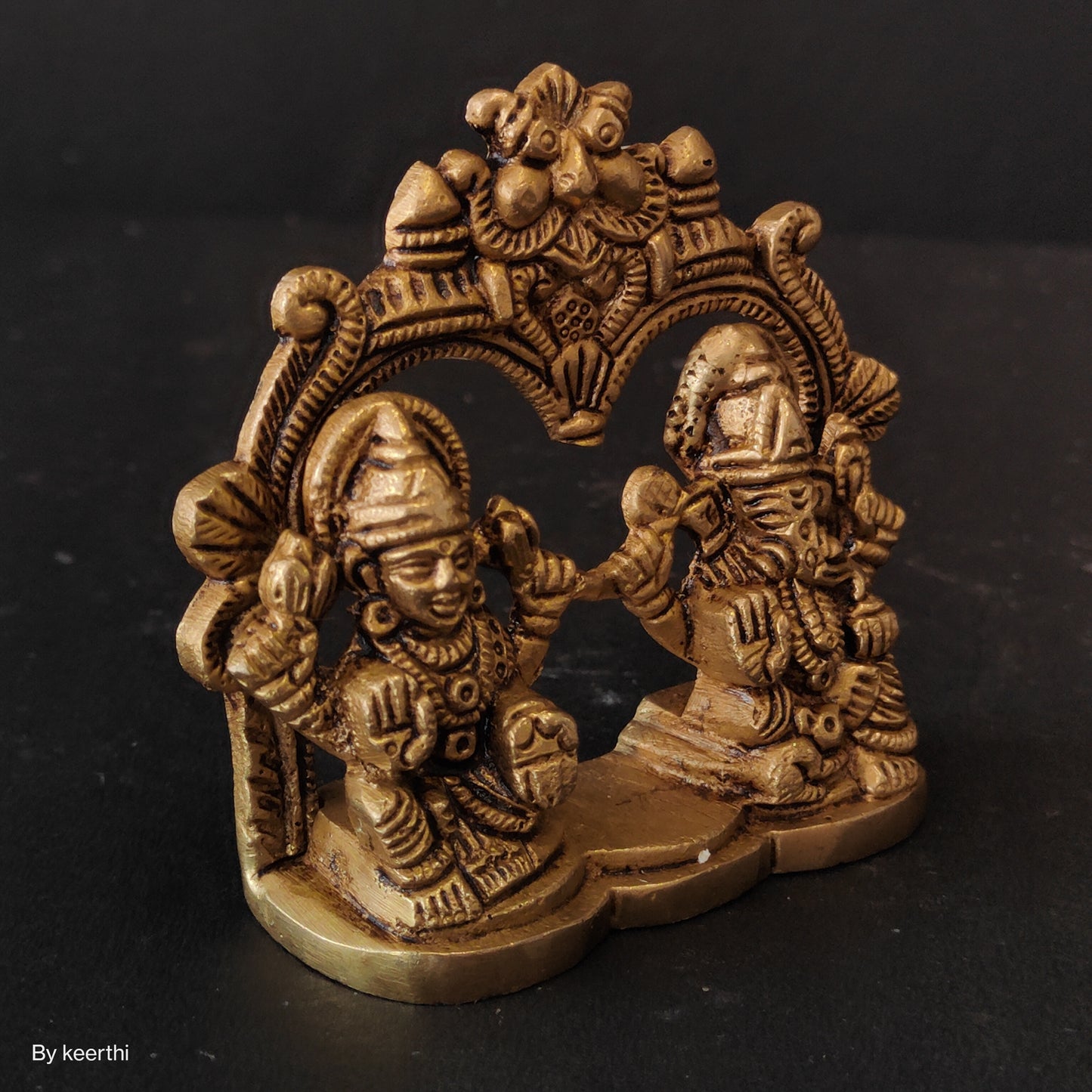Brass Lakshmi Ganesh idol