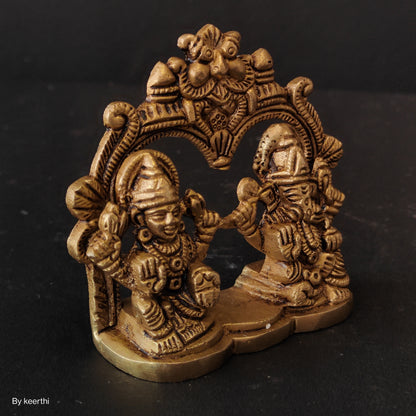 Brass Lakshmi Ganesh idol