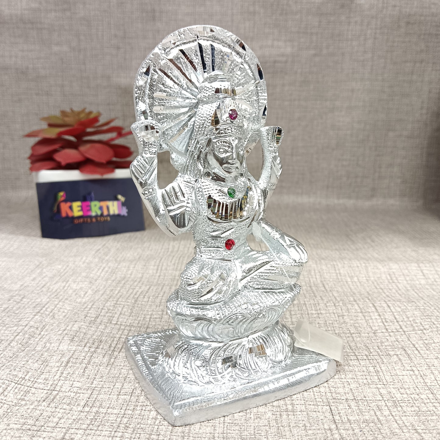 Lakshmi German silver idol