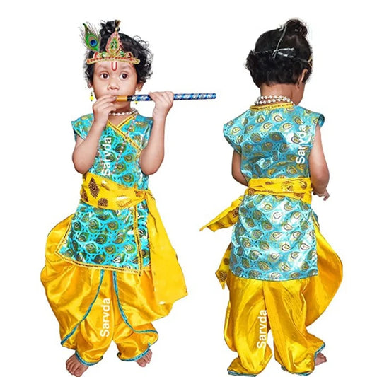 Firozi Kurta, Dhoti / Patka Krishna Dress for kids