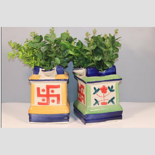 Ceramic Plant Pots, Flower Pot with Drainage Hole, Decorative Modern Indoor Planters, Home Garden Decor for Living Room Bedroom Interior ceramic pots