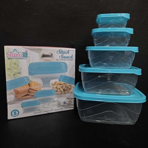 5 piece set storage container for grocery storage and return gifting purpose