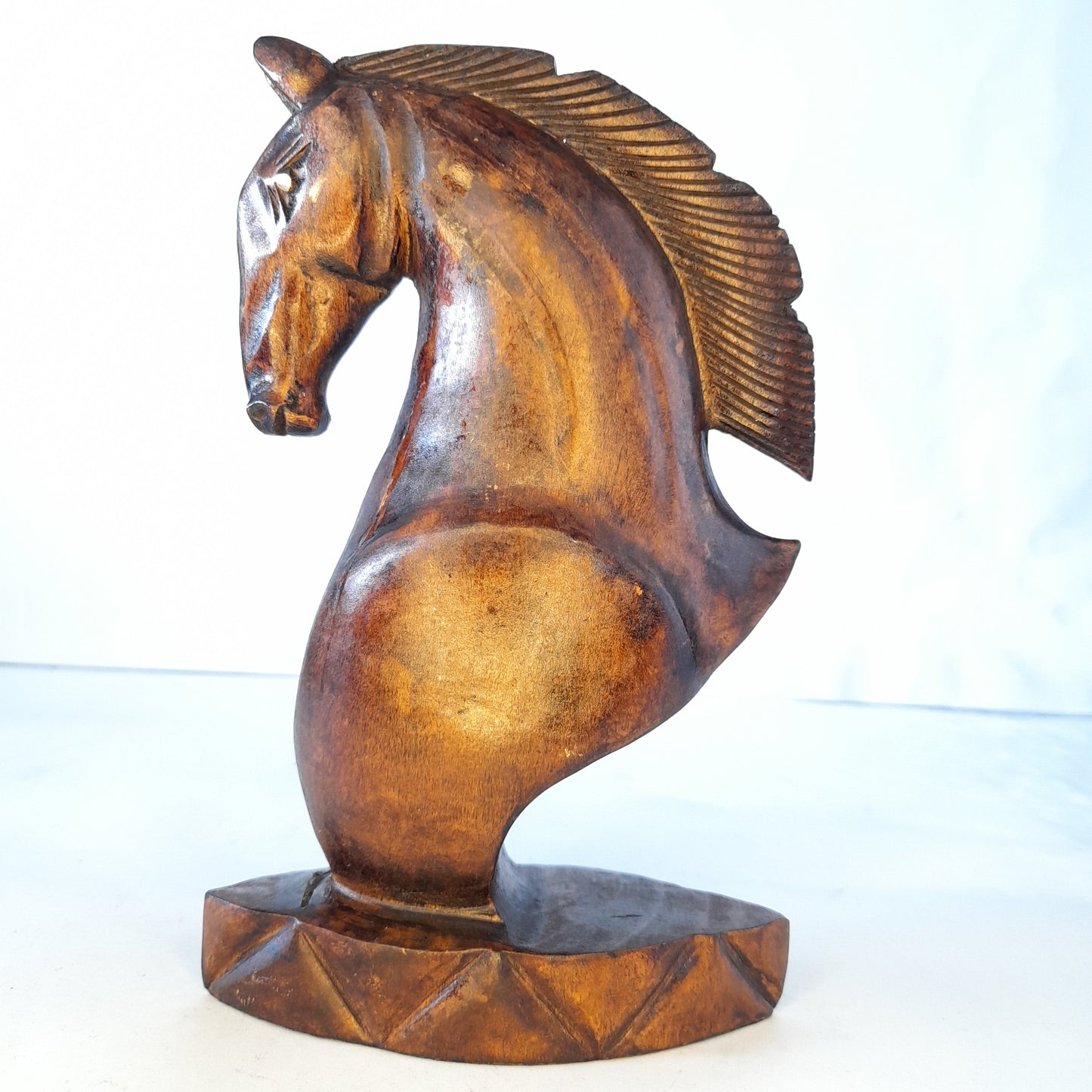 Wooden Horse Head on Base Oxod