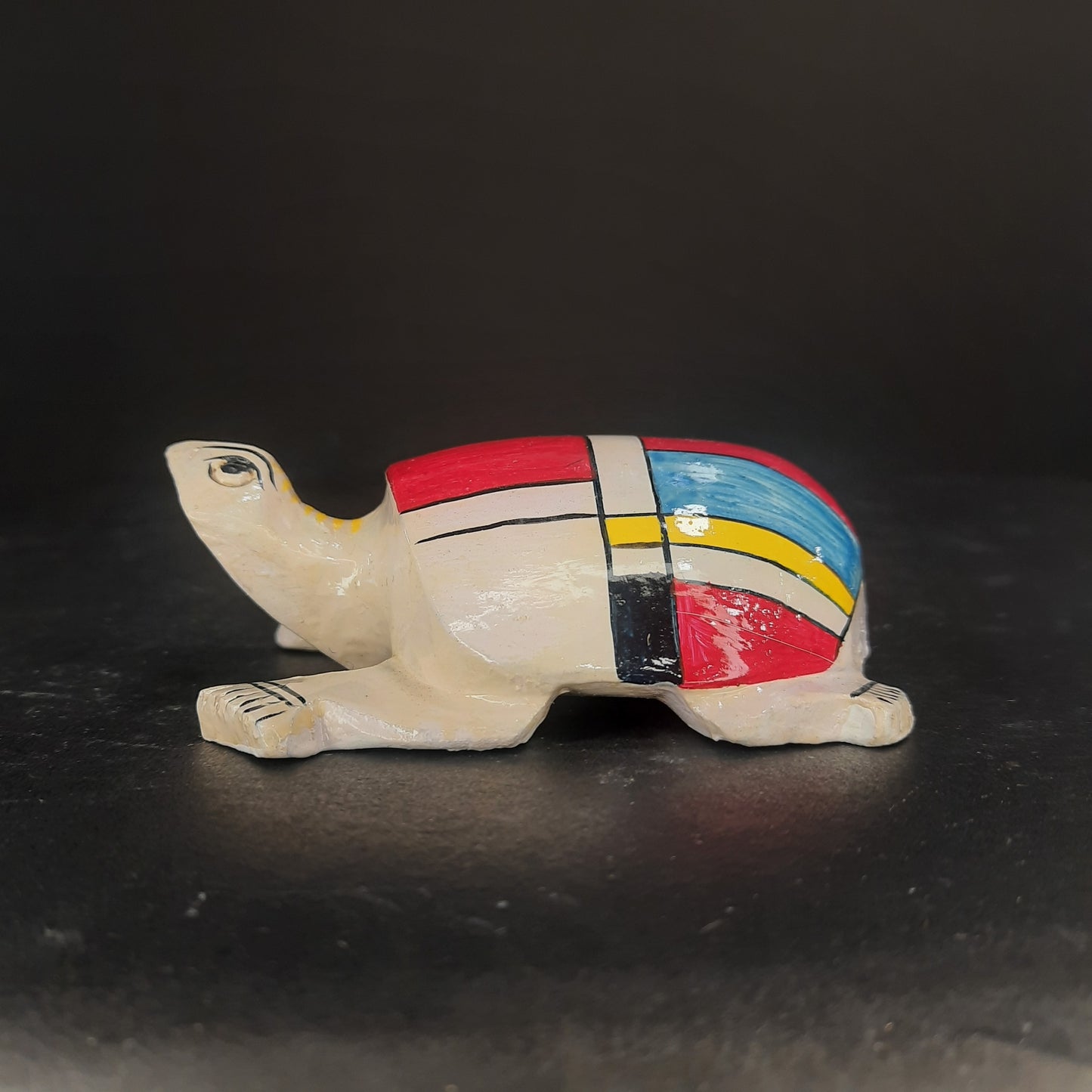 Wooden Turtle Mosaic Work