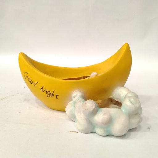 Dreamy Mood & Cloud Resin boat Flower Ceramic pot for home & office