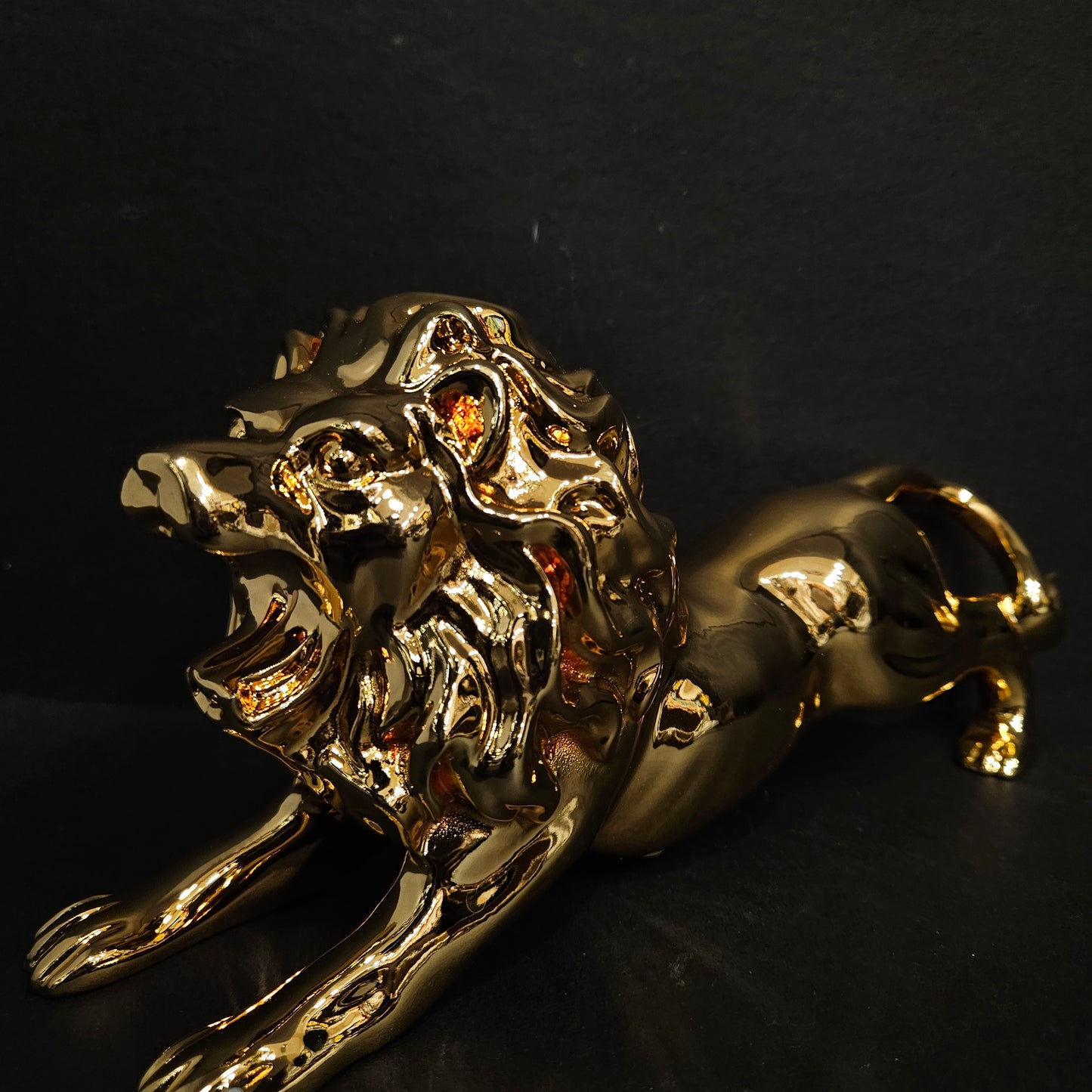 Lion Statue Modern Abstract Geometric Style Resin Animal Large Statue Home Decoration