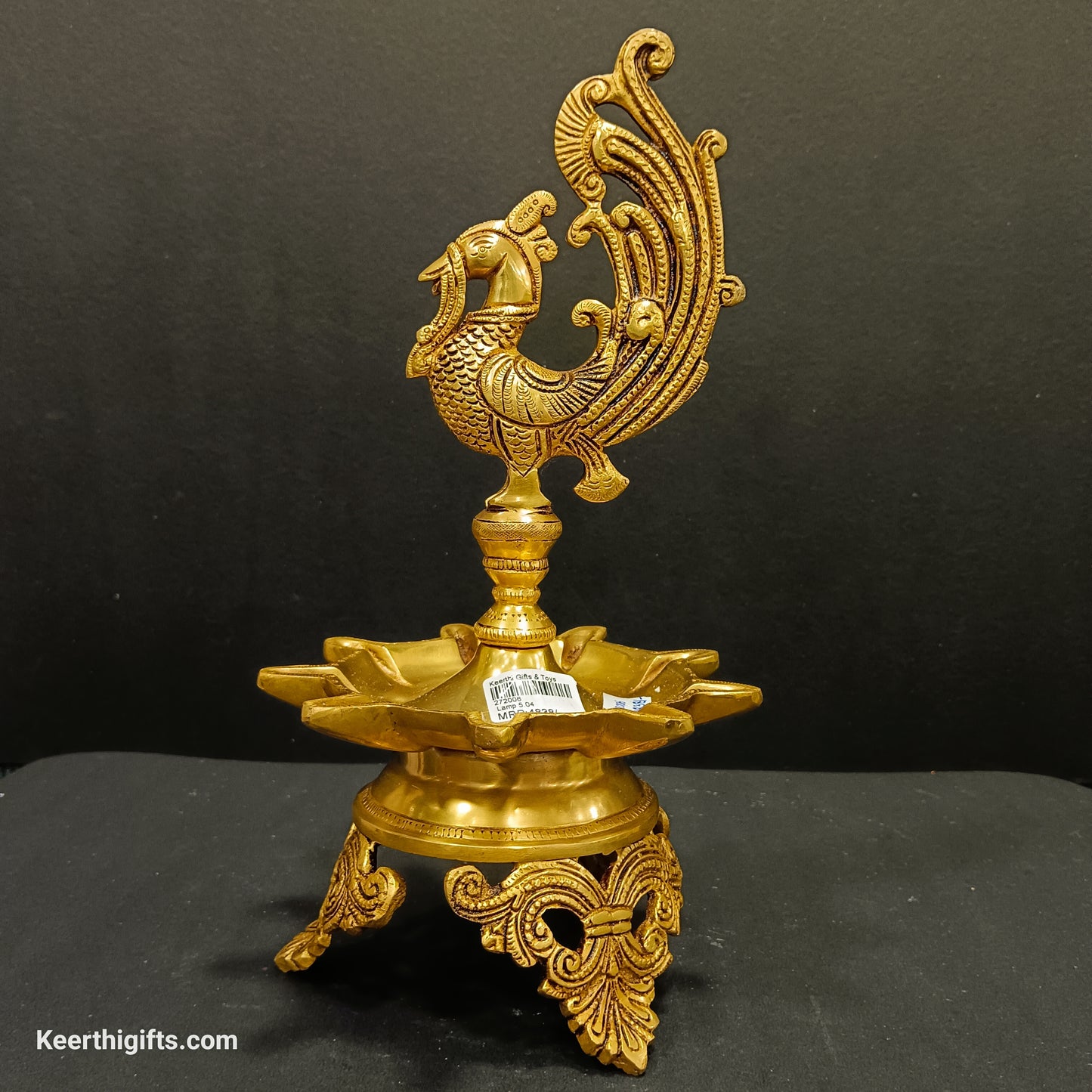 Beautiful peacock brass antique Diya