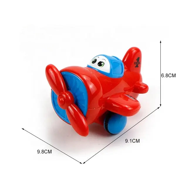 Aircraft friction cartoon airoplane push toy