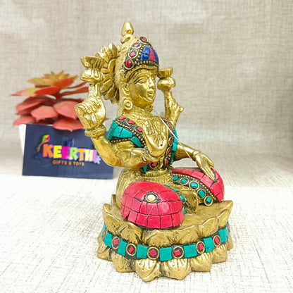 Lakshmi Devi brass idol
