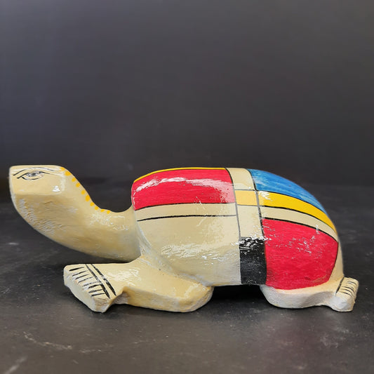 Wooden Turtle Mosaic Work