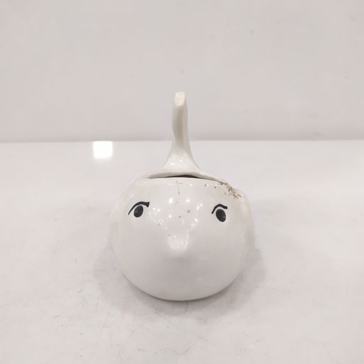 Fish shaped small Ceramic plant pot for office desktops & home decoration purpose