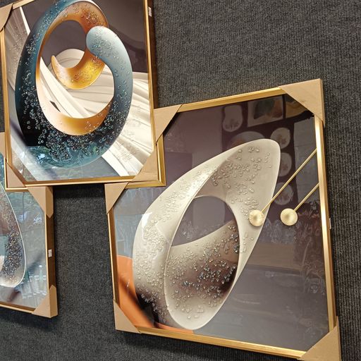3 piece crystal wall frames
