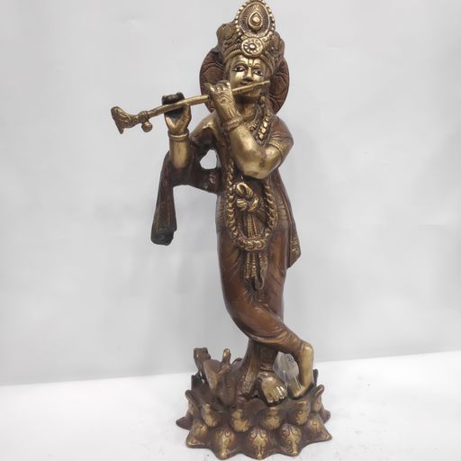 Brass Krshna idol