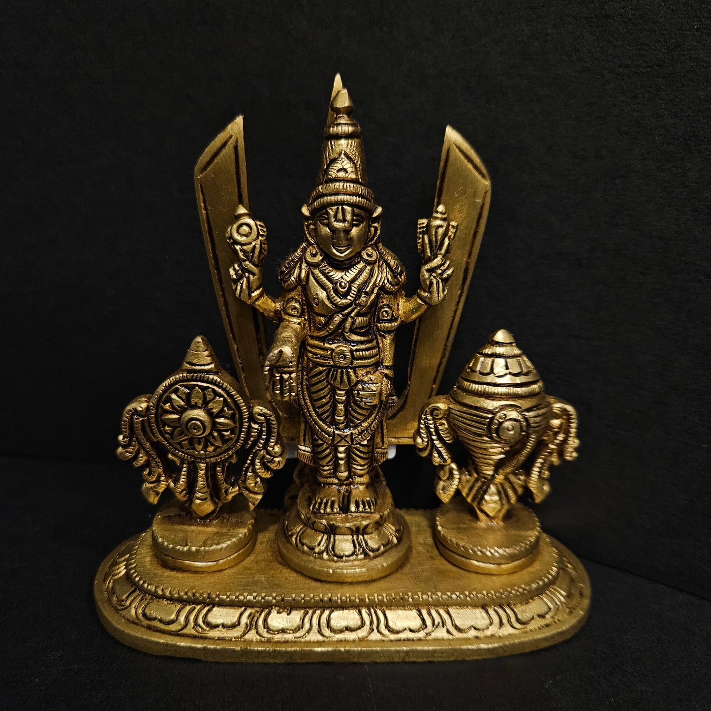 Shank Chakra balaji miniature brass Idol