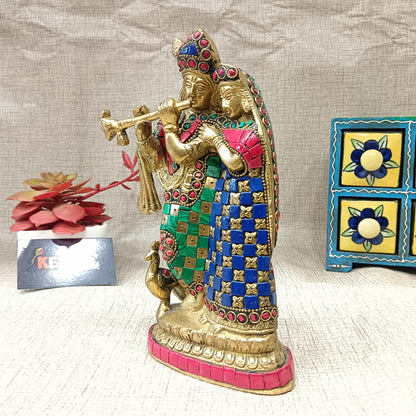 Brass Radha Krishna