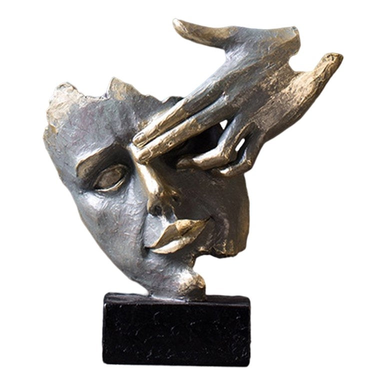 Abstract Face Collectible Figurines Statue Office Living Room Decor Ornament