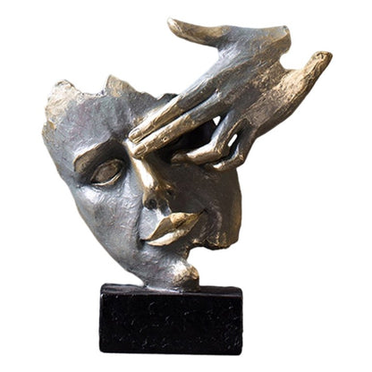 Abstract Face Collectible Figurines Statue Office Living Room Decor Ornament