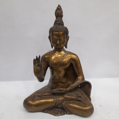 Brass buddha idol