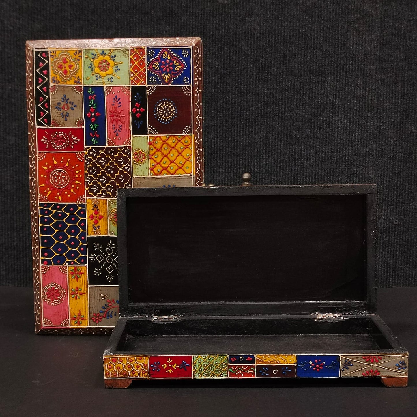 Jaipur Hand Crafted Wooden Box in box 2 pc set