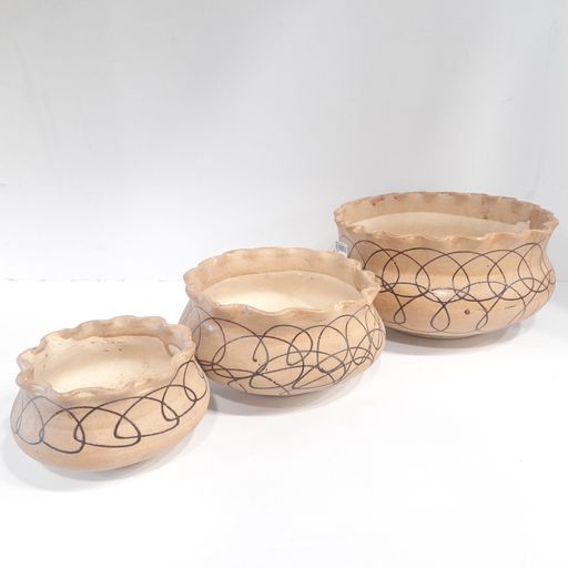vintage designer ceramic wide pot for office & home decoration