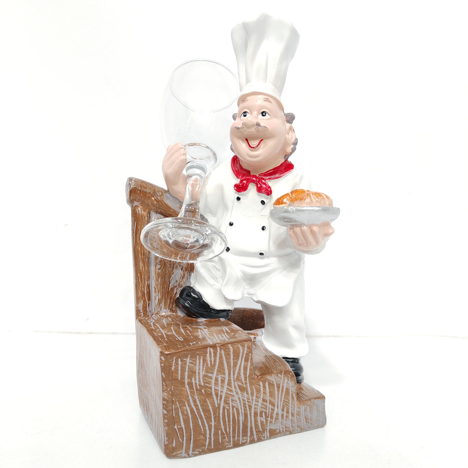 Foodie Chef Figurine Resin Bottle Holder Set