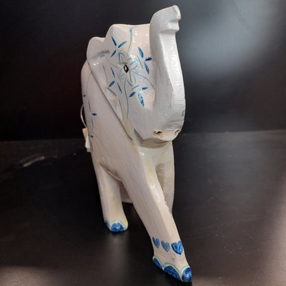 Wooden Elephant 4 Flower Painting