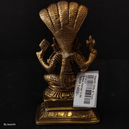 Brass Gold Durga Mariamman Devi South Indian Goddess of Rain and Curing Diseases