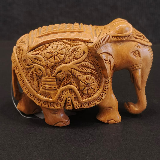 Wooden elephant curved