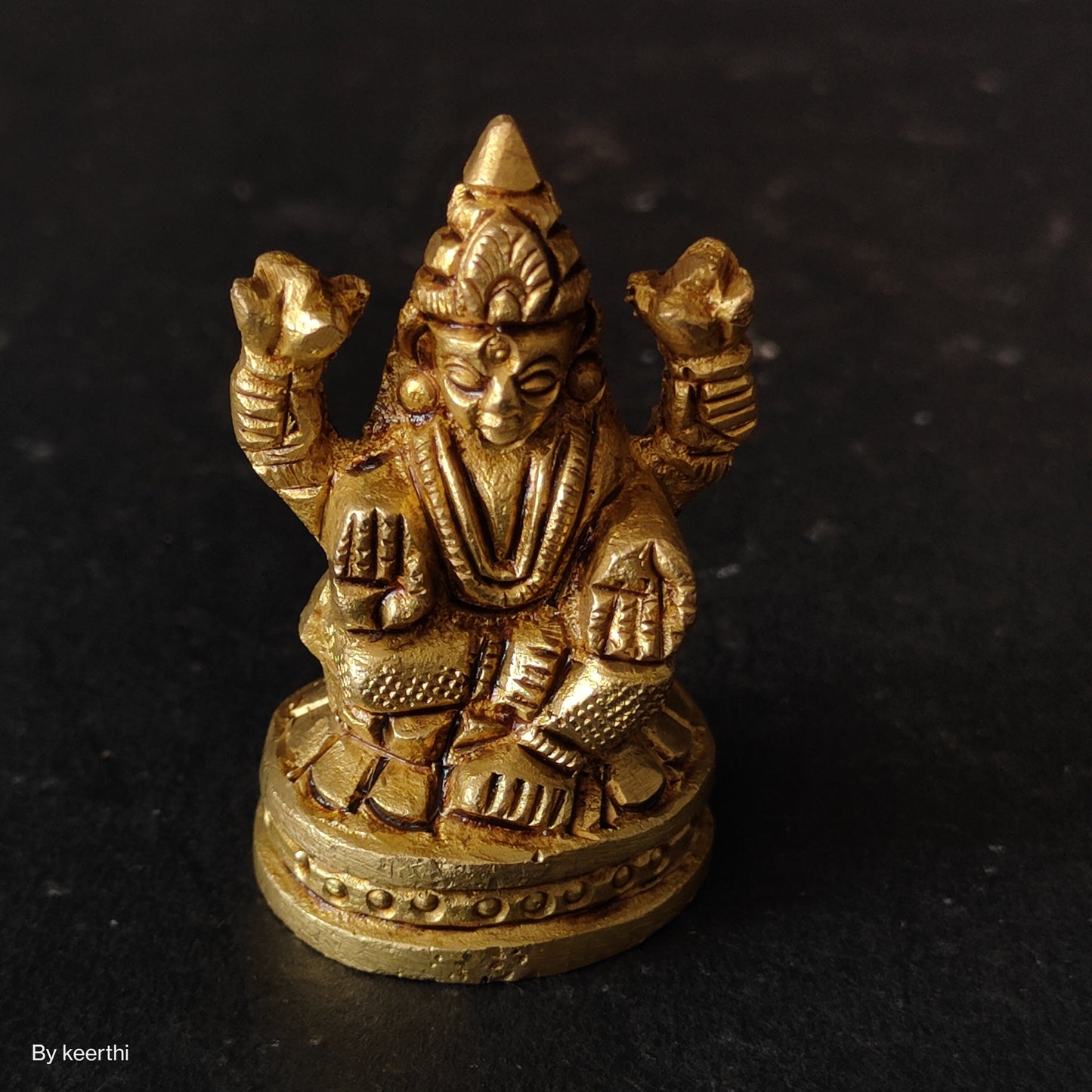 Goddess Lakshmi Brass Idol in Sitting Position
