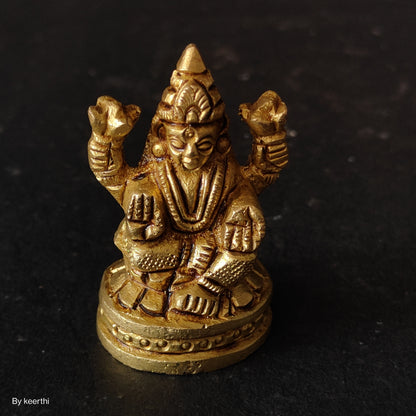 Goddess Lakshmi Brass Idol in Sitting Position