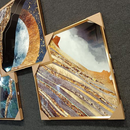 3 piece crystal wall frames
