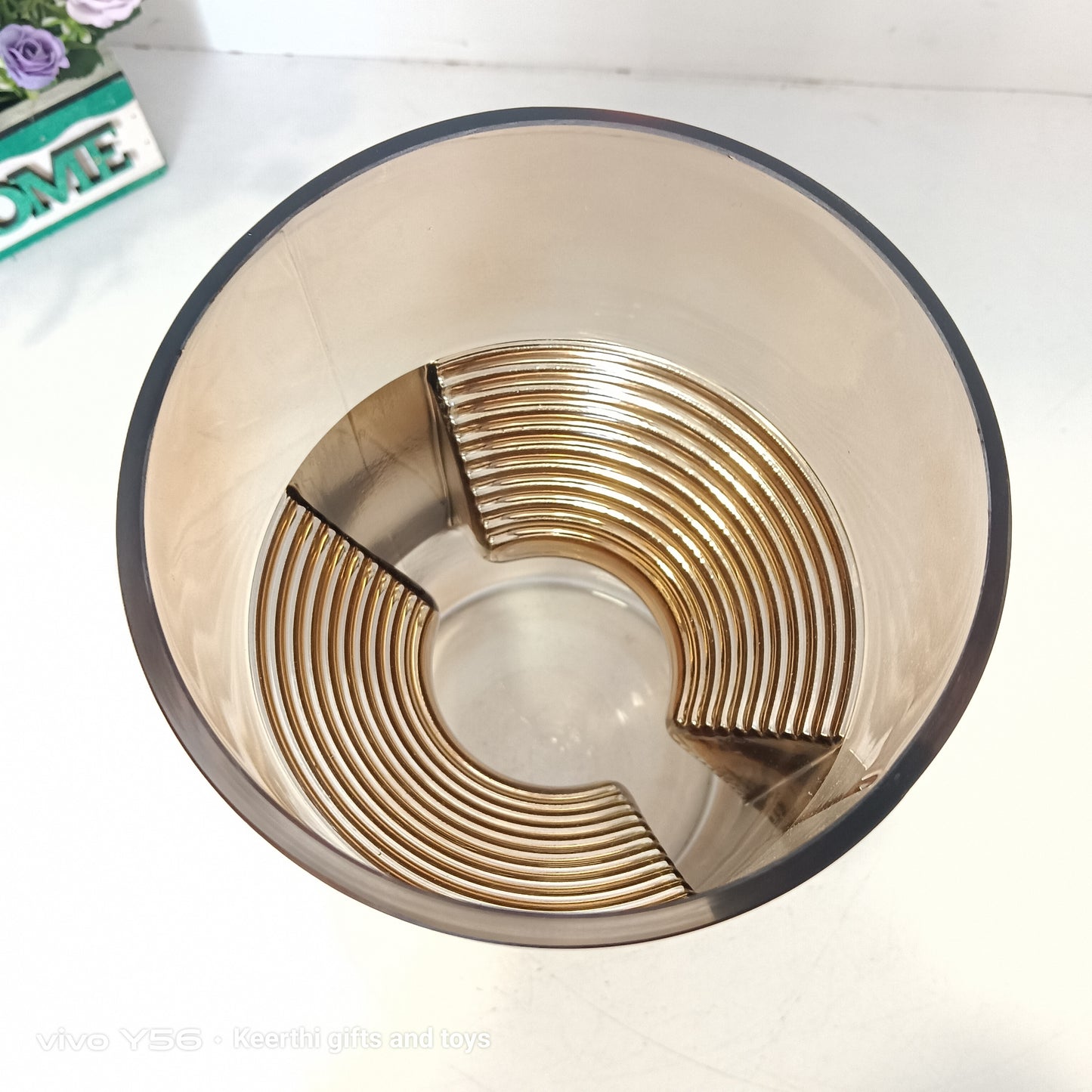 Abstract design glass Flower vase