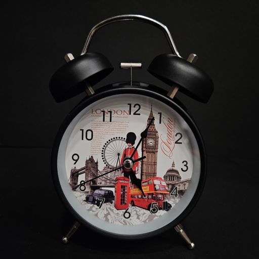 Classical Twin Bell Alarm Clock for Bedroom with Stereoscopic Dial Frosted Shell Backlight Extra Loud Machinical Ringtone Battery Operated Loud Alarm Clock