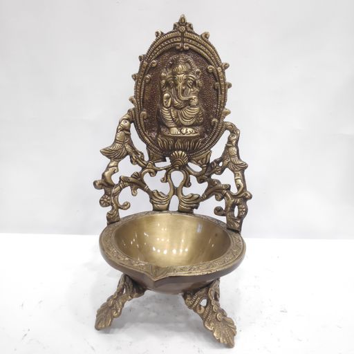 Brass Ganesh Diya oil lamp