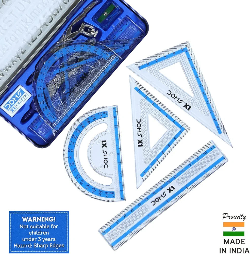 DOMS 1 Premium Mathematical Drawing Instruments box, commonly known as a geometry box for kids stationary kit sets for