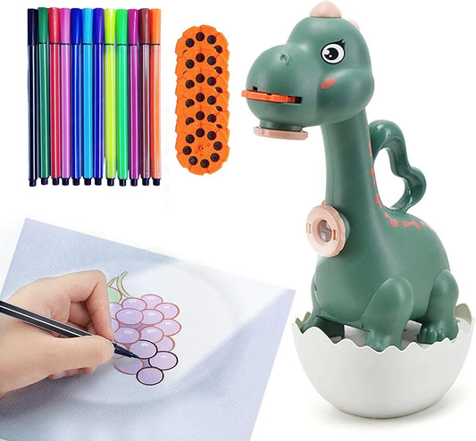 Dino FlashLights Projector Torch for Kids Projection Light for Kids Slide Projector Torch for Kids Slides with Color Markers and Reusable Canvas Coloring Kit