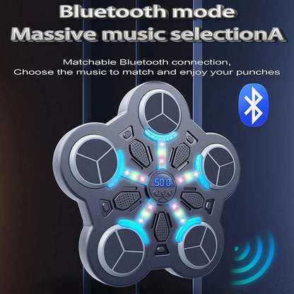Smart Music Boxing Machine - Boxing Machine with Gloves, Bluetooth's Wall Mounted Punching Machine with 3 Speed Levels, Musical Beat Boxing Trainer, Punching Workout Machine for Home, Indoor, Gym