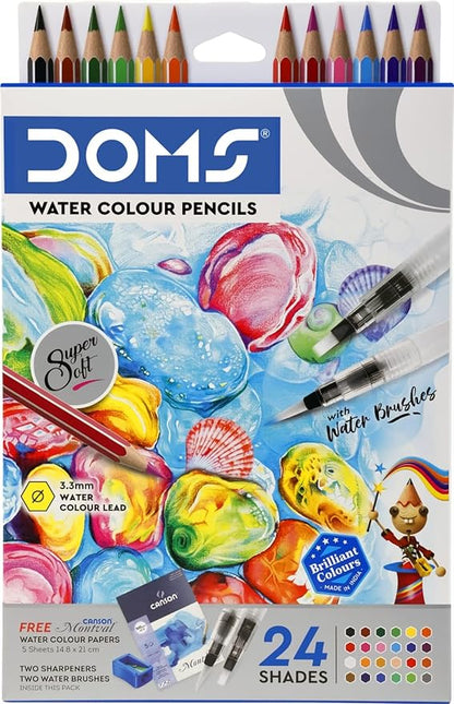 Doms 24 Shades Water colour pencils