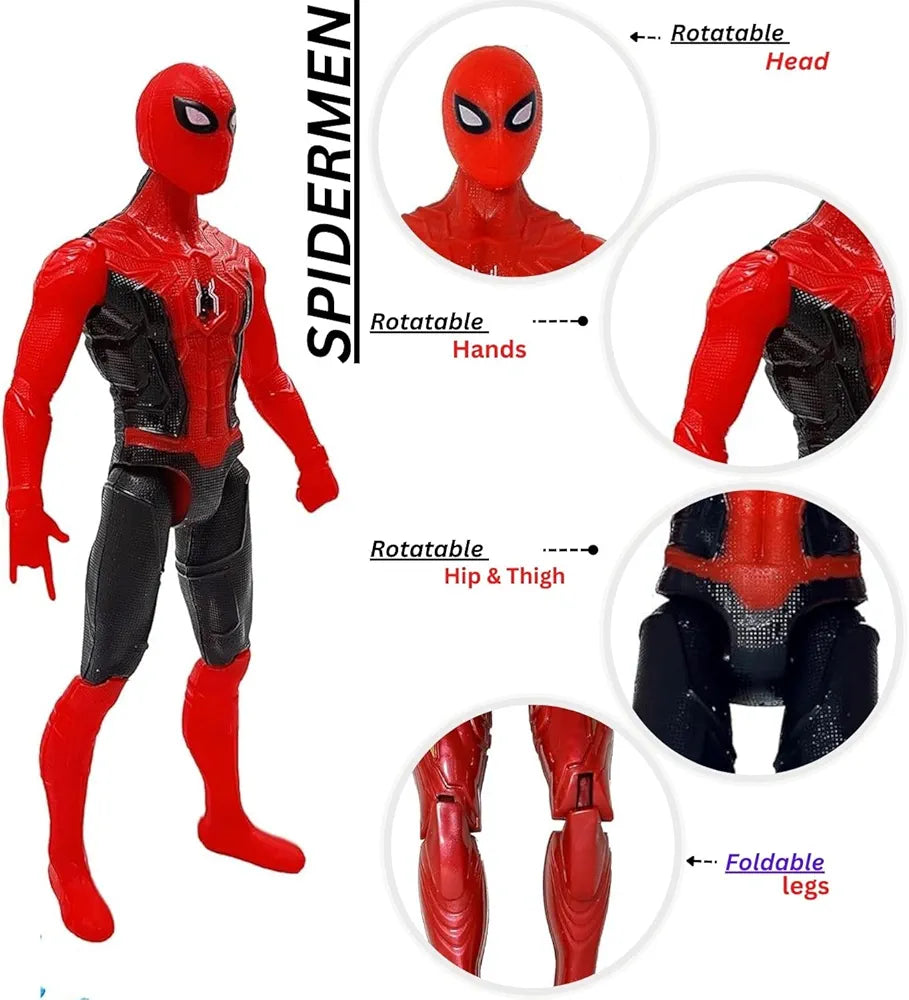 Marvel Avengers Spiderman Action Figure Toy For Boys Superhero Action Figure With Lights Best Gift For Boys