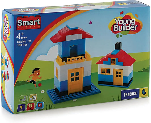 Home Construction and Building Block Game Set for Boys and Girls Toys for Gifting Made in India Blocks for Kids Set 4 Year above age old Basic Block