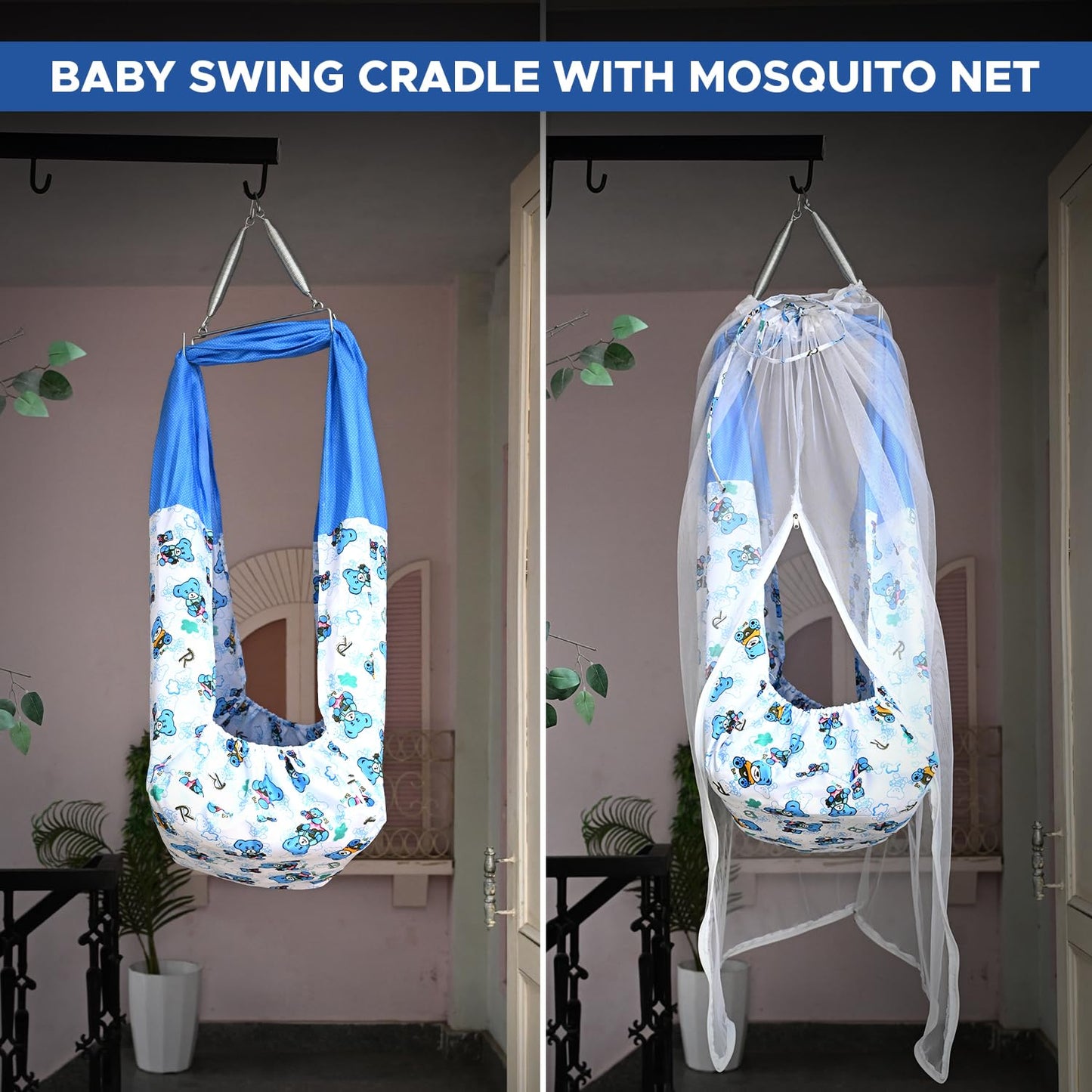 Born Baby Hanging Swing Cradle Jhula Pink