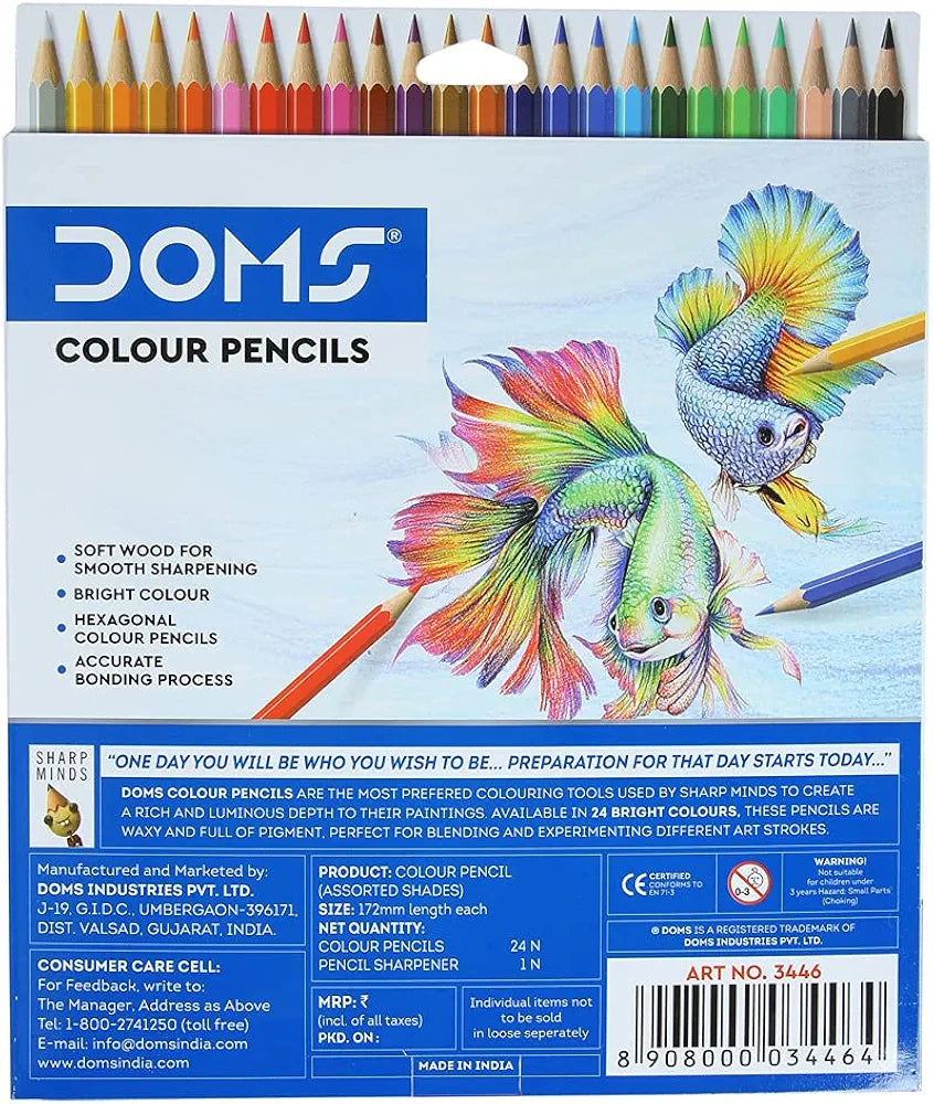 Doms colour pencils 24 Shades
