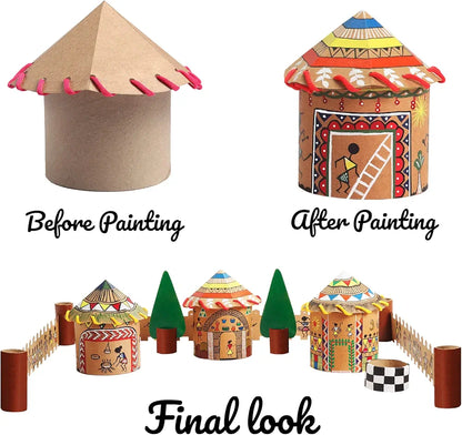 FUN Warli Village Art and Craft Kit Ancient Art of India Hobby Kit for Girls Age 8 Years and Above gifts