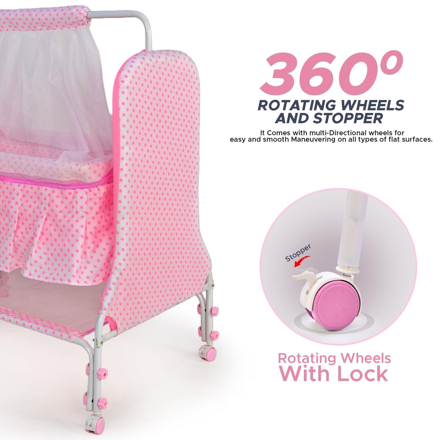 Baby Cradle Jhula Pink