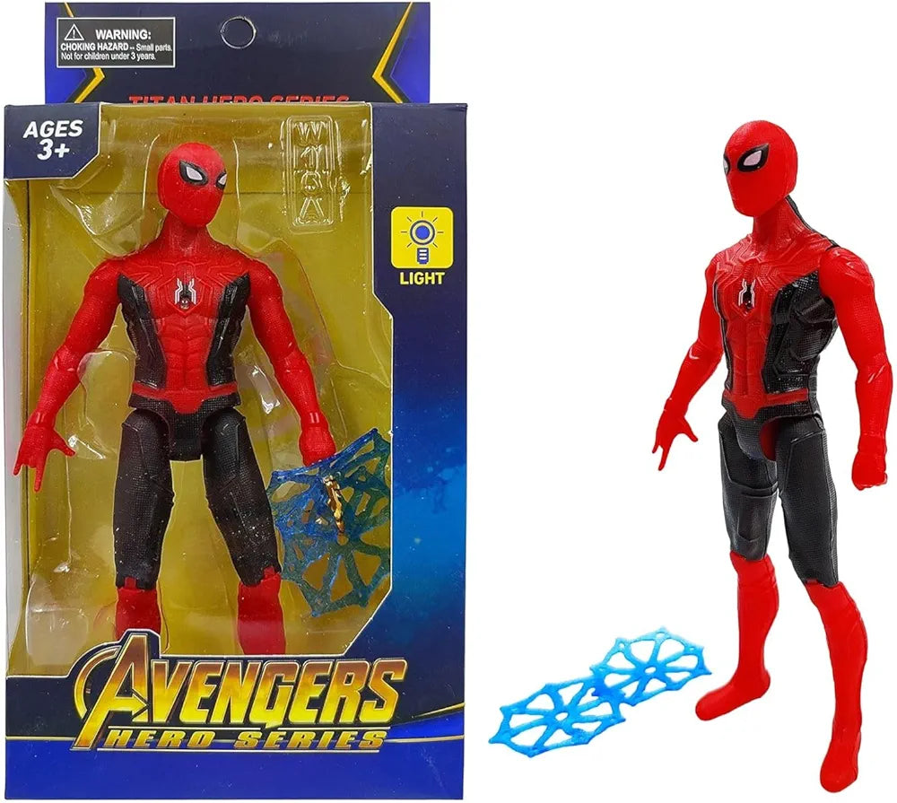 Marvel Avengers Spiderman Action Figure Toy For Boys Superhero Action Figure With Lights Best Gift For Boys